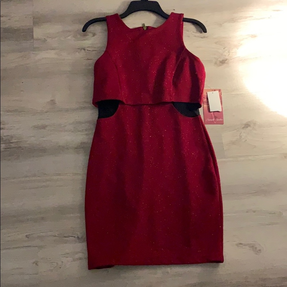 Red cocktail dress